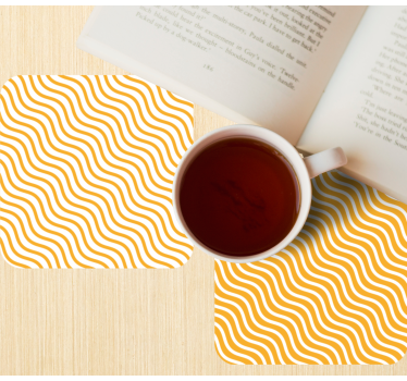 Wavy pattern surface coasters - TenStickers