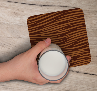 Wood grain pattern coasters - TenStickers