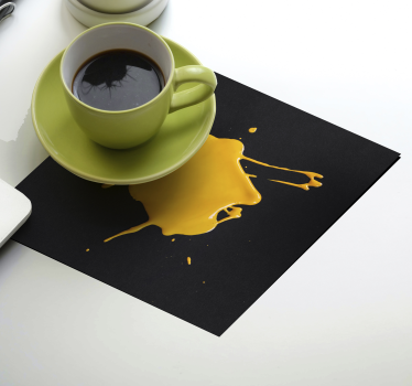 Yellow splash texture coasters - TenStickers