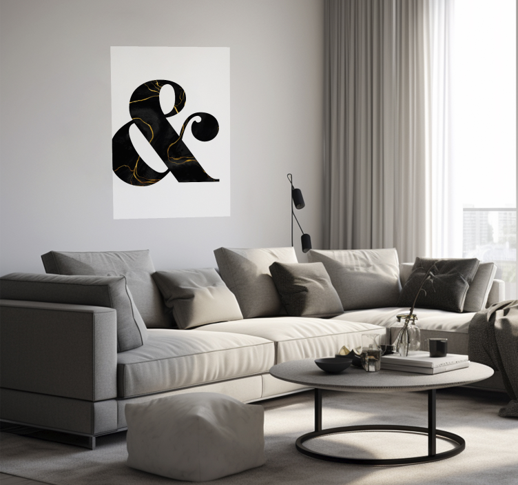 Marble textured & symbol poster for wall - TenStickers