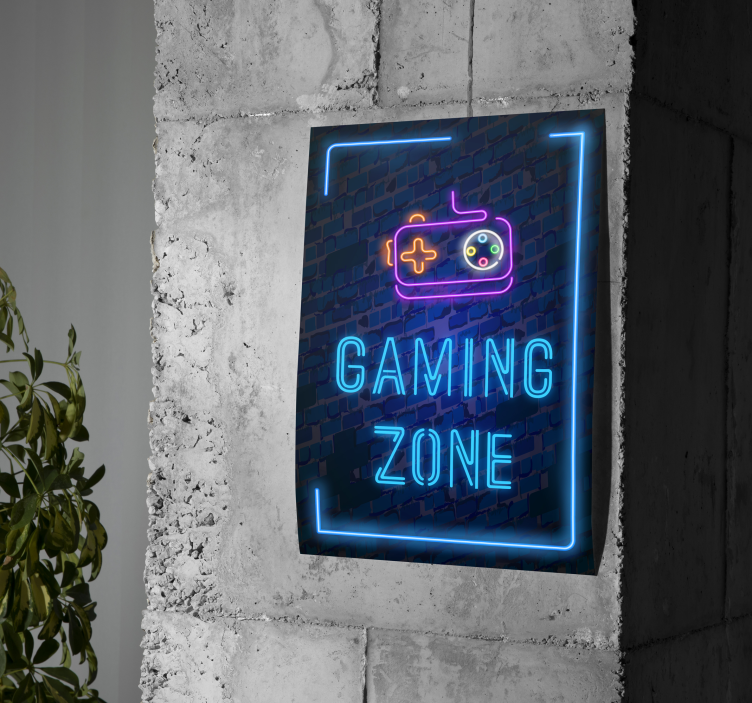 "gaming zone" video game poster - TenStickers
