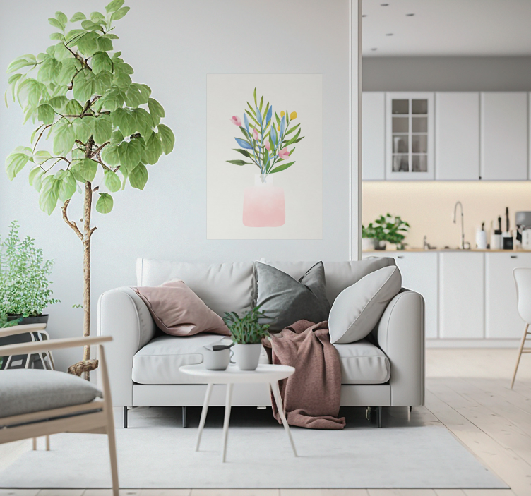 Flowers pot flower poster - TenStickers