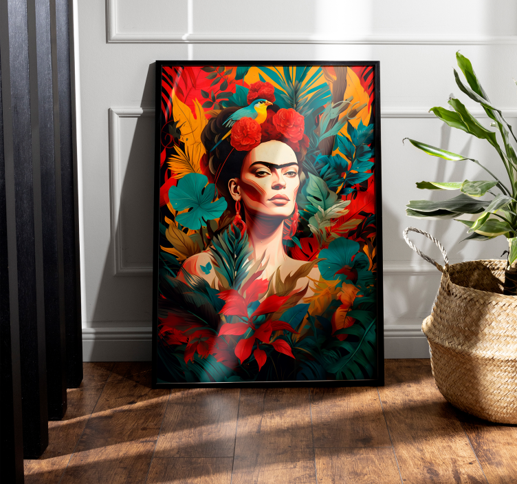 mexican style self portrait art poster - TenStickers