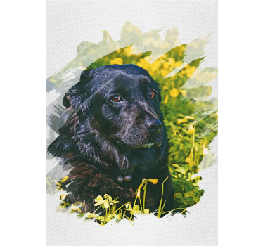Personalised watercolour pet poster - TenStickers