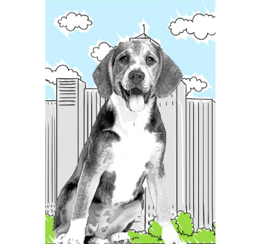 Personalised cartoon pet poster - TenStickers