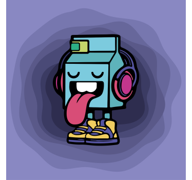 Teenager poster for milky character graffiti cartoon - TenStickers