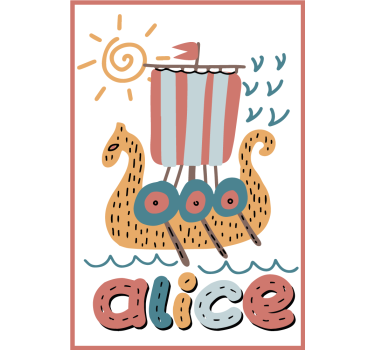 Poster for teenager viking ship custom made - TenStickers