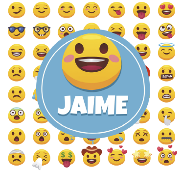 Poster for teenager emojis with name - TenStickers