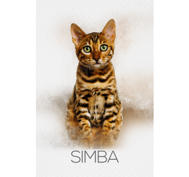 Living room poster pet portrait artwork - TenStickers