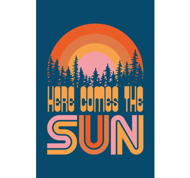 Living room poster vintage sun art print - TenStickers