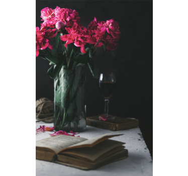 Living room poster wine glass and vase decor - TenStickers