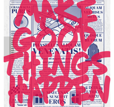 Living room poster make good things happen retro design - TenStickers