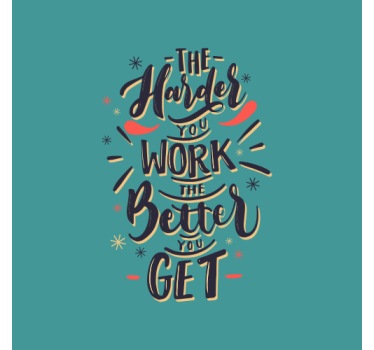 Living room poster hard work pays off - TenStickers