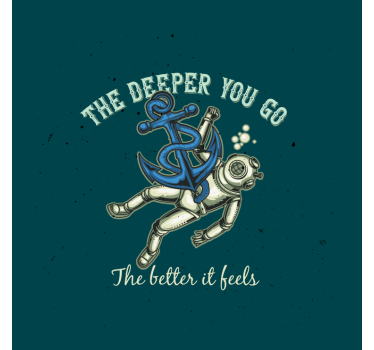 Living room poster quote the deeper you go - TenStickers