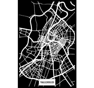 Living room poster topographic map of valladolid - TenStickers