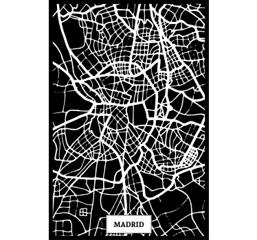 Living room poster topographic map of madrid - TenStickers