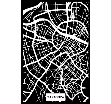 Living room poster zaragoza topographic map - TenStickers