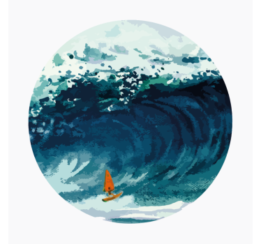 Living room poster windsurfer athlete art print - TenStickers
