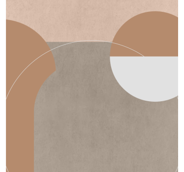 Living room poster irregular geometric design - TenStickers