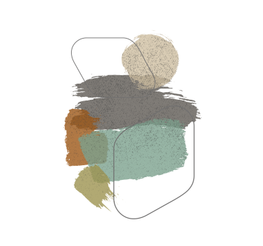 Living room poster abstract paint strokes - TenStickers