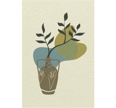 Living room poster japandi minimalist nature - TenStickers