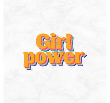Poster for teenager with flowers and girl power quote - TenStickers