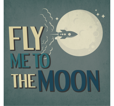 Poster for teenager rocket journey to the moon - TenStickers