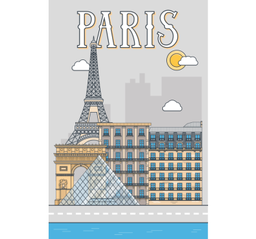 Paris city poster - TenStickers