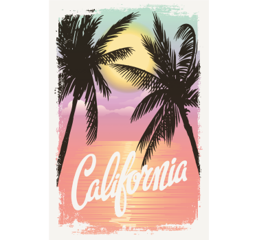 City poster californian sunset aesthetic - TenStickers