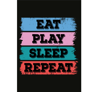 Game eat sleep poster print - TenStickers