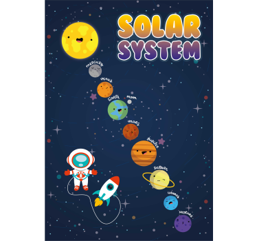 Solar System nursery poster - TenStickers