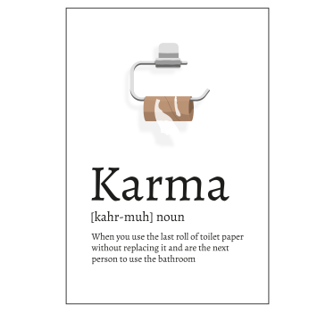 Karma definition poster - TenStickers