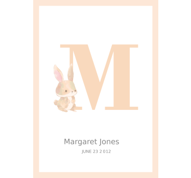 Custom initial personalise poster - TenStickers