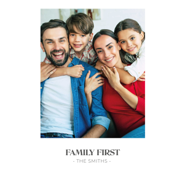 Family first love personalise poster - TenStickers