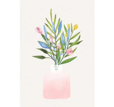 Flowers in a pot flower poster - TenStickers