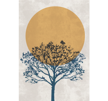 Sunrise tree wall poster  - TenStickers