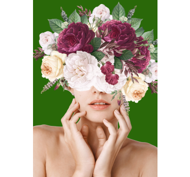  Woman with Floral Pattern poster - TenStickers