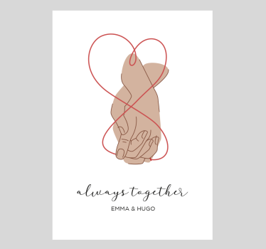 Always together romantic master bedroom poster - TenStickers