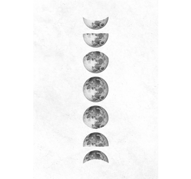 Moon phases wall poster - TenStickers