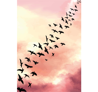 Birds Flying wall poster - TenStickers