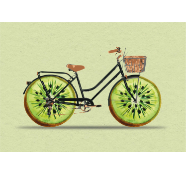 Kiwi Bike wall poster - TenStickers