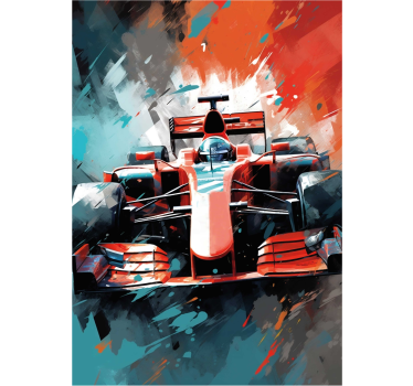 Red car f1 poster - TenStickers