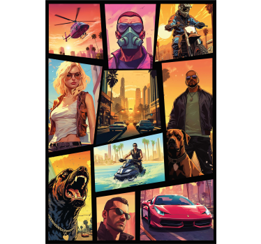 Adventure action collage poster for teenager - TenStickers
