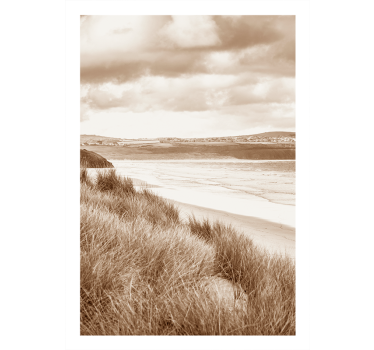 Coastal landscape sepia tones scenery wall poster - TenStickers