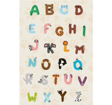 an animal alphabet nursery poster - TenStickers