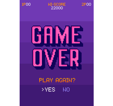 Game over" video game poster - TenStickers