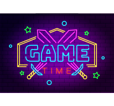 Neon effect video game poster - TenStickers