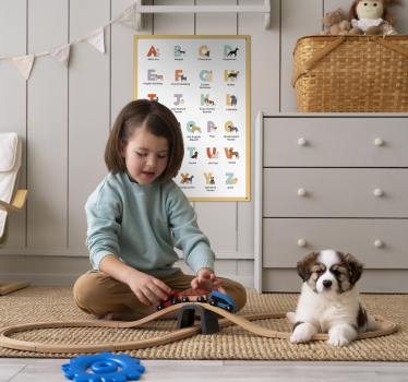 dog breeds alphabet poster - TenStickers