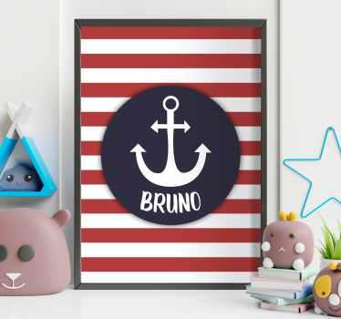 customizable sailor anchor poster for teenager - TenStickers