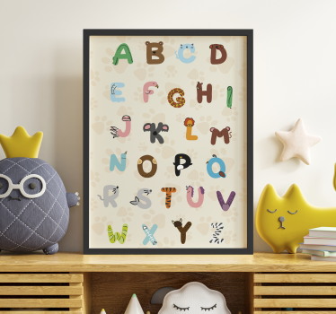 an animal alphabet nursery poster - TenStickers